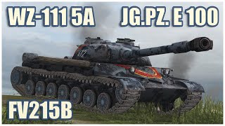 WZ-111 model 5A, FV215b & Jg.Pz. E 100 • WoT Blitz Gameplay