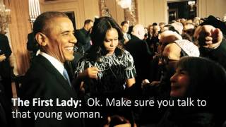 Video thumbnail of "Lipa at the Whitehouse, singing and promising the president a gold yarmulka."