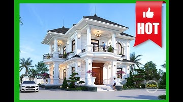 Biệt thự Tân cổ điển 2 tầng, mái Nhật, yêu thích năm 2022