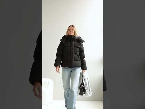 Пуховик модний, жіночий супер теплий пуфер Лісабон Розміри 42 - 46, видео 1