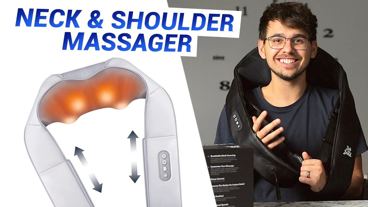 Bob and Brad Neck and Shoulder Massager with Heat (Gray) (Open box