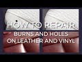 Repair burns and holes on leather and vinyl with Coconix Leather Care Pro