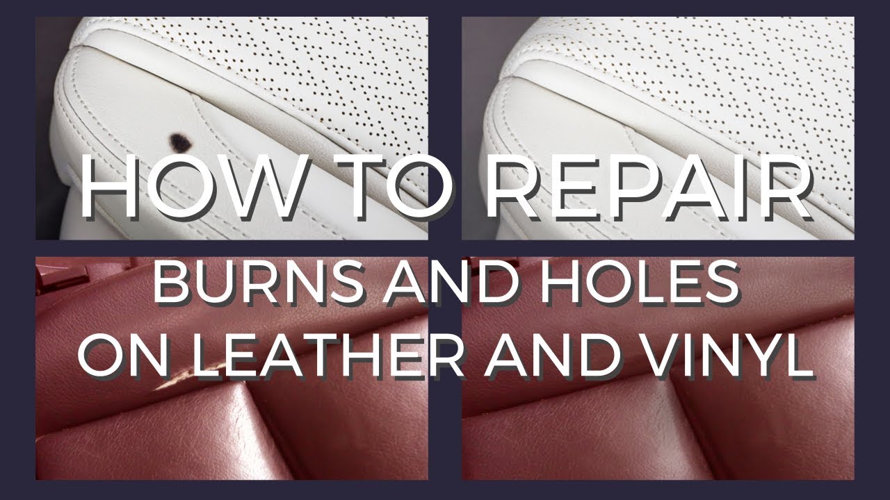 Repair burns and holes on leather and vinyl with Coconix Leather Care Pro 