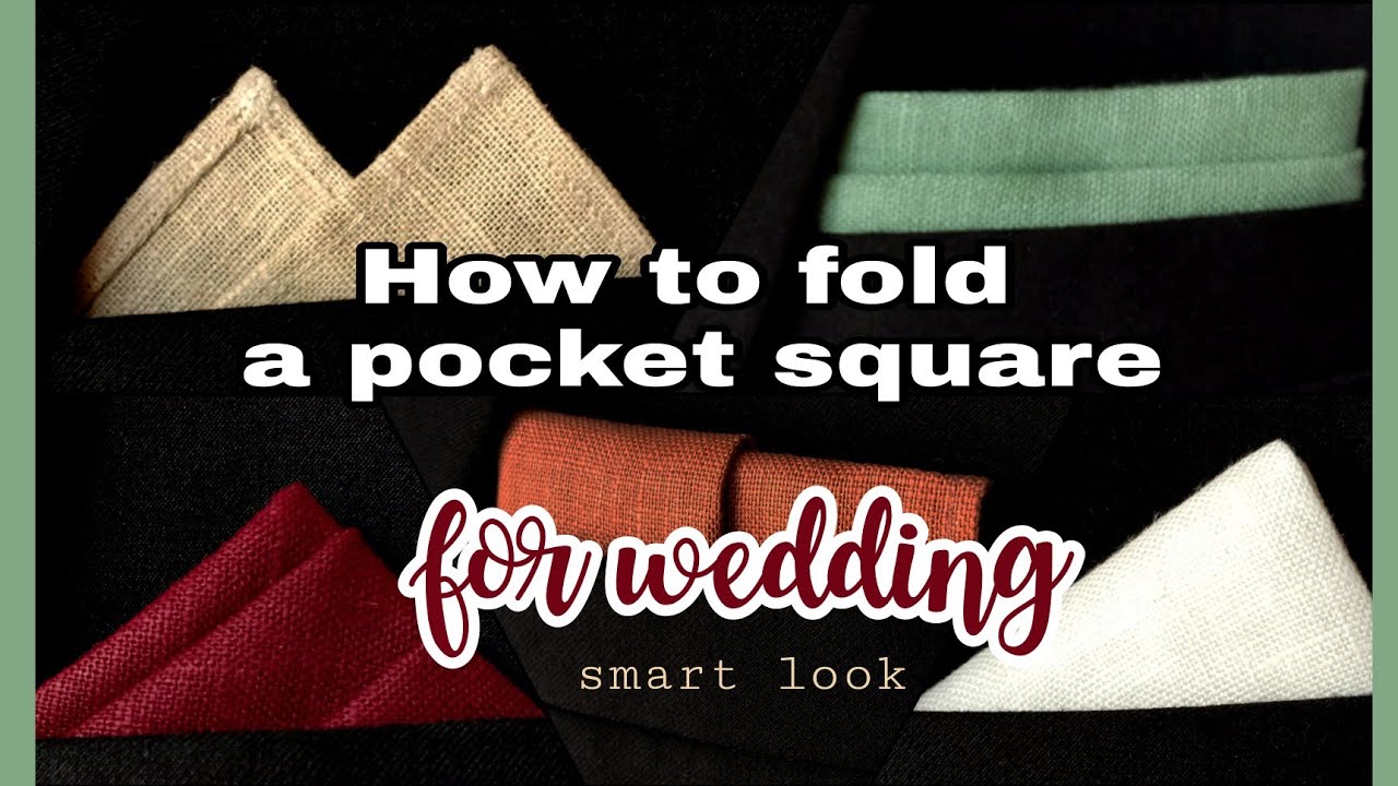 How to fold a pocket square for wedding . pocket square folding. YouTube