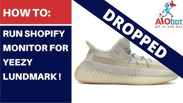AIO Bot V2 Shopify - How to use Shopify monitor for Yeezy Lundmark non-reflective!