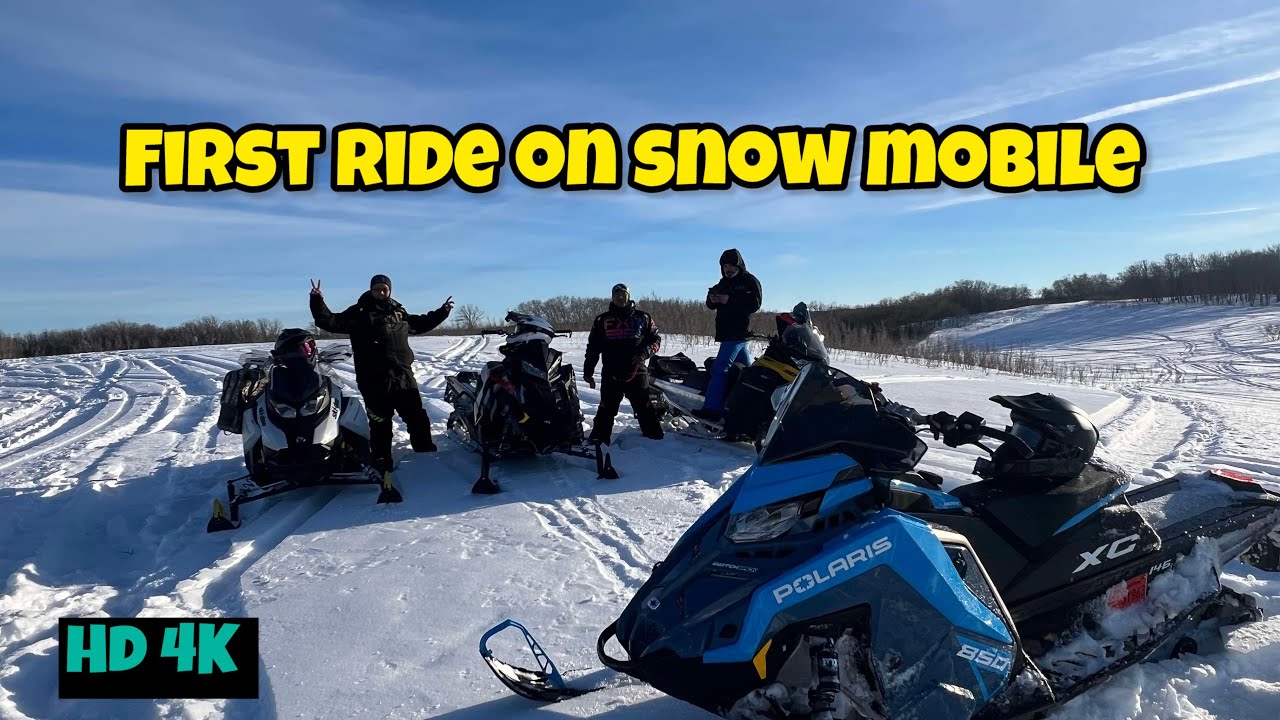 First Rider Forward Snowmobile First ride on snowmobile - YouTube