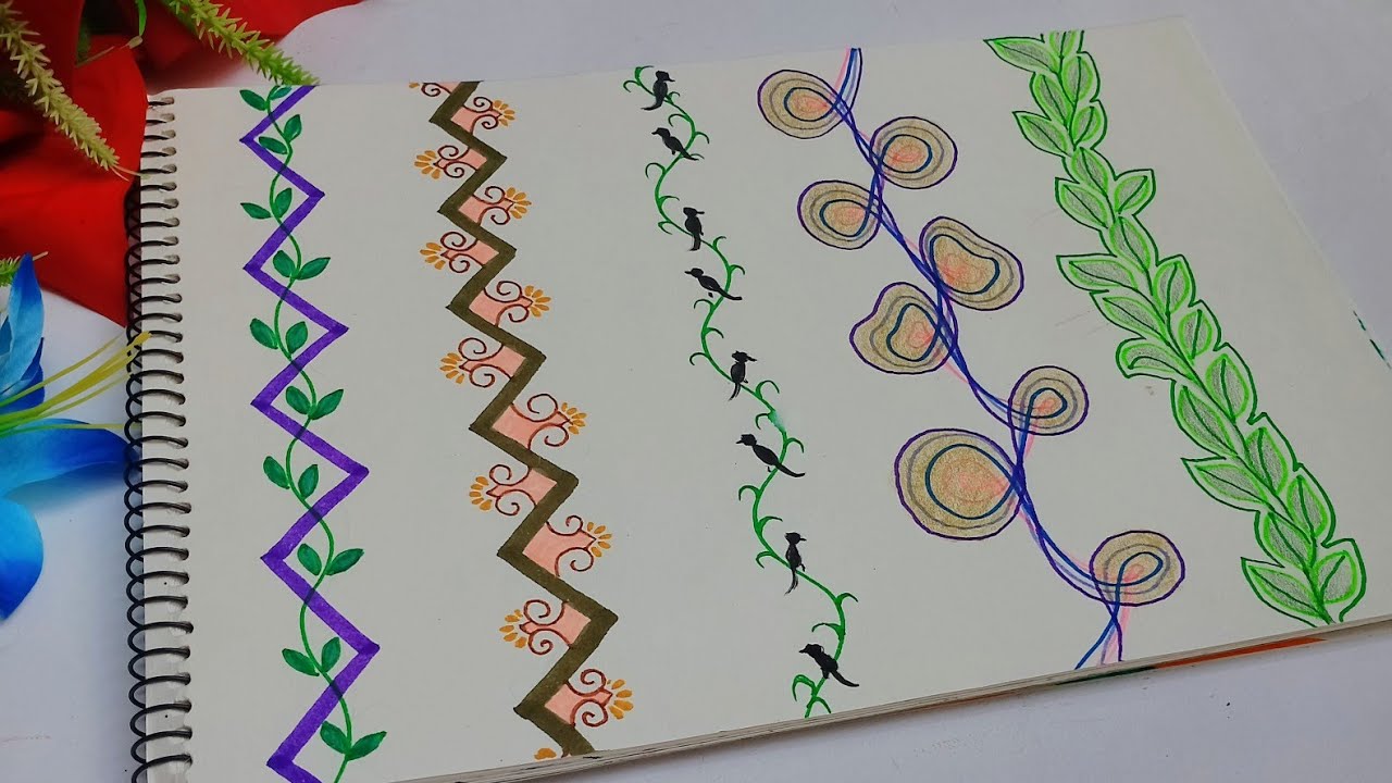 5 Chart Paper Border Designs Chart paper border decoration  @twintag-ayeshafiroz @Cscraftshruti 