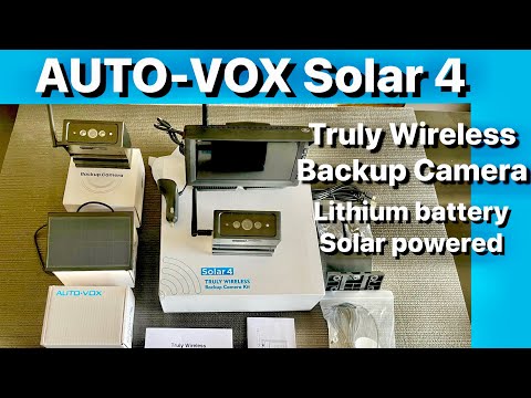 AUTO-VOX Solar 4 RV Backup Camera Wireless Solar Powered Battery BackUp