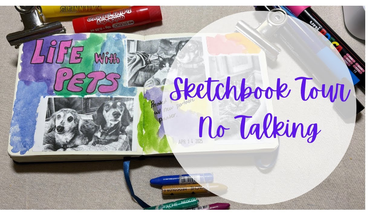 First Sketchbook Tour - No talking - YouTube