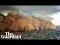 Drone footage shows massive dust storm sweeping across central New South Wales