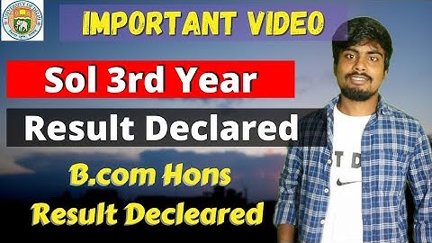 Sol Final Year Result Declared || B.com Hons Result Declared || OBE Result 2021 || Sarkari Result