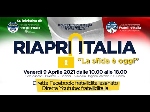 Riapri Italia: La sfida è oggi! Diretta live il 9 aprile dalle 10 alle 17. Da non perdere!