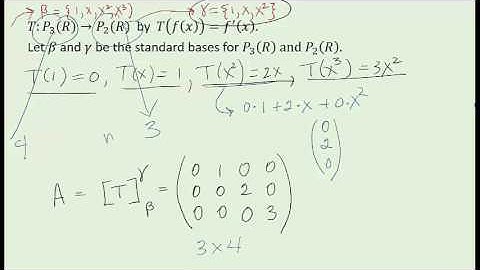 Video 7  Matrix for a Linear Transformation