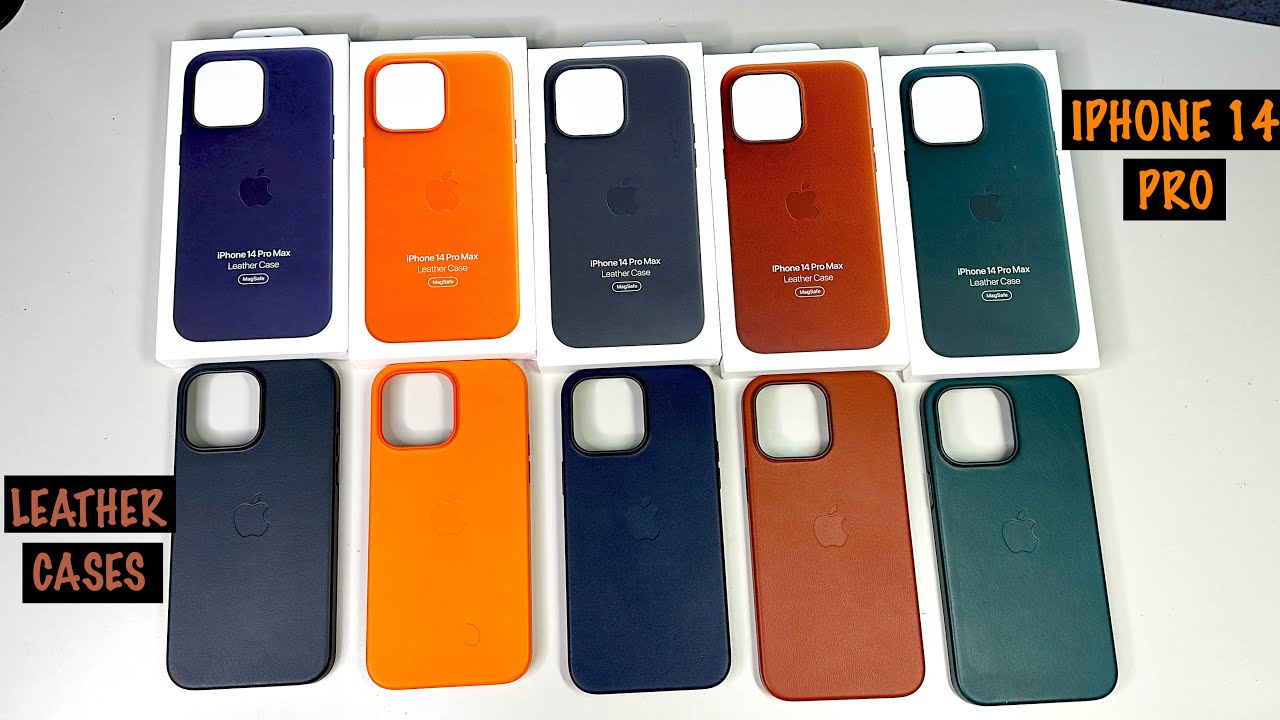 iPhone 14 Pro Leather Cases (ALL COLORS!) Review  Midnight, Umber, Orange,  Ink, Forrest Green 