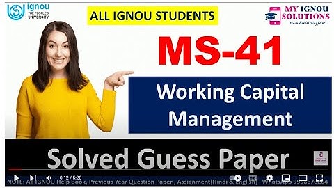 IGNOU MS -41 SOLVED GUESS PAPER 2022 | IGNOU SOLVED GUESS PAPER 2022
