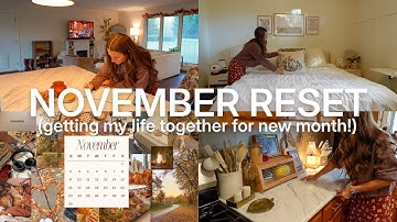 november reset routine! clean, organize, & plan with me!⋆˙⟡♡ *MONTHLY RESET*