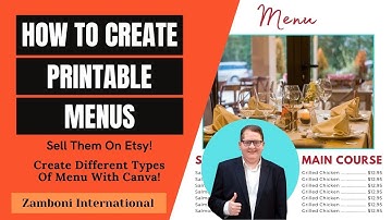 How To Create Printable Menus