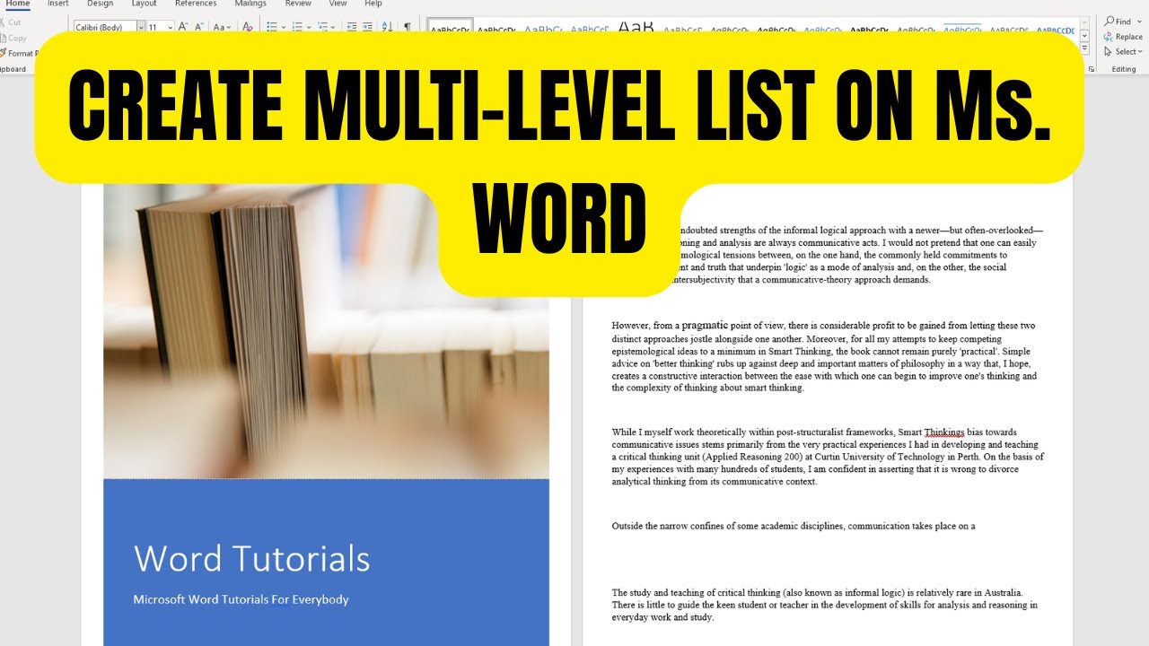 How to Create a Multilevel List in MS Word - Ultimate List Formatting ...