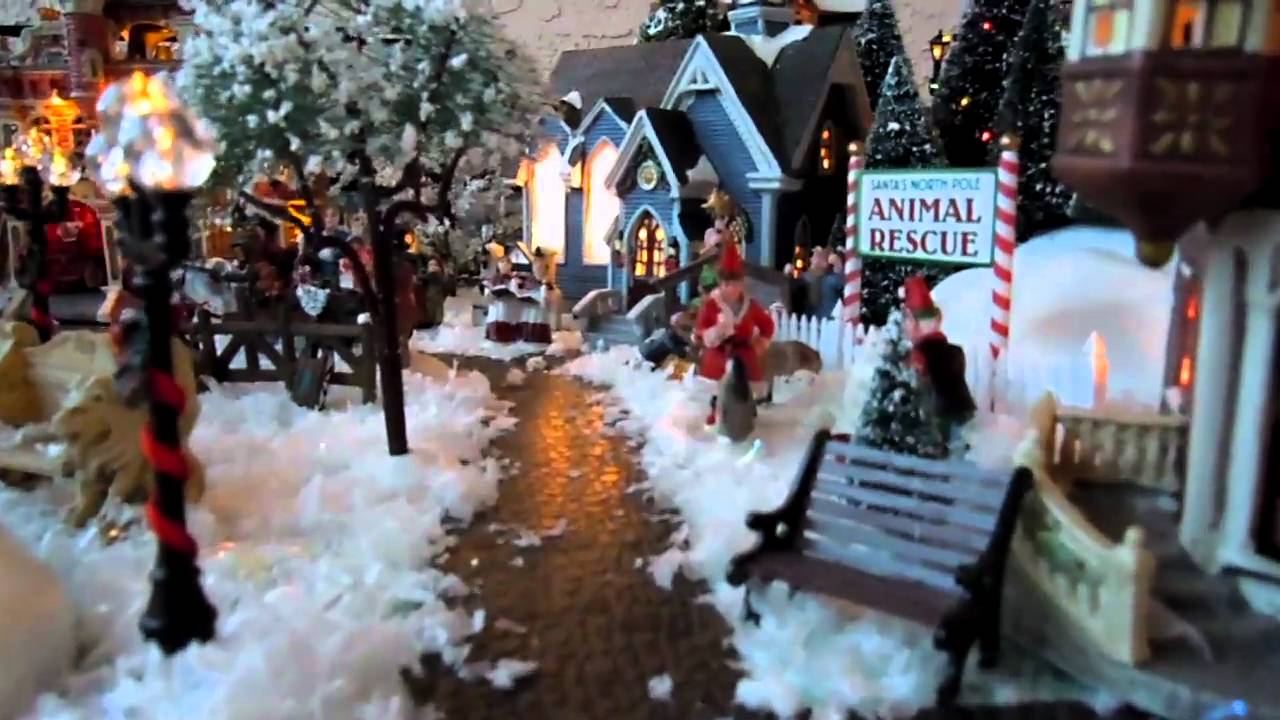 Mary's Christmas Village and Train Display 2010 - YouTube