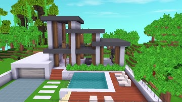 Cách xây nhà hiện đại (nhà 15) #MiniWorld #Minecraft