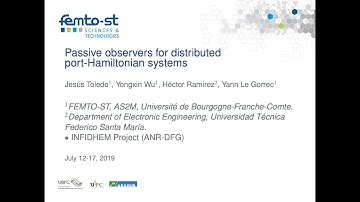 IFAC World Congress 2020 -- Passive observers for distributed port-Hamiltonian systems