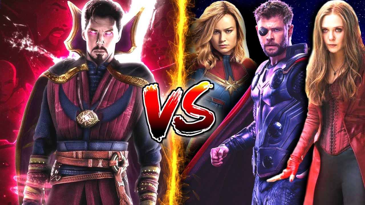 Evil Dr Strange Vs Thor, Captain Marvel & Scarlett Witch / Who Is More  Powerful ?? ( Hindi ) - Youtube