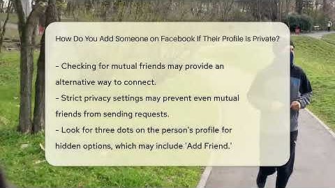 How Do You Add Someone on Facebook If Their Profile Is Private? - Everyday-Networking