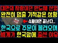 대만의 자랑이던 반도체 산업이 완전히 멈추는 기적같은 상황, 한국으로 주문이 몰려오며 전세계가 한국앞에 줄선 이유