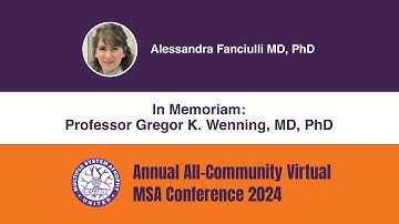 In Memoriam: Professor Gregor K. Wenning, MD, PhD (English) - Alessandra Fanciulli MD, PhD