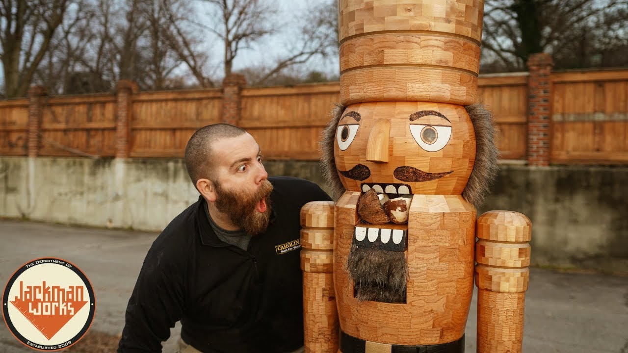 Making a Life-Size Wood Nutcracker (that crushes coconuts ...