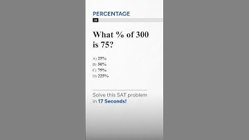 Percentage of 300: What’s 75? Quick SAT Math Tip | SAT Prep Made Easy! #percent