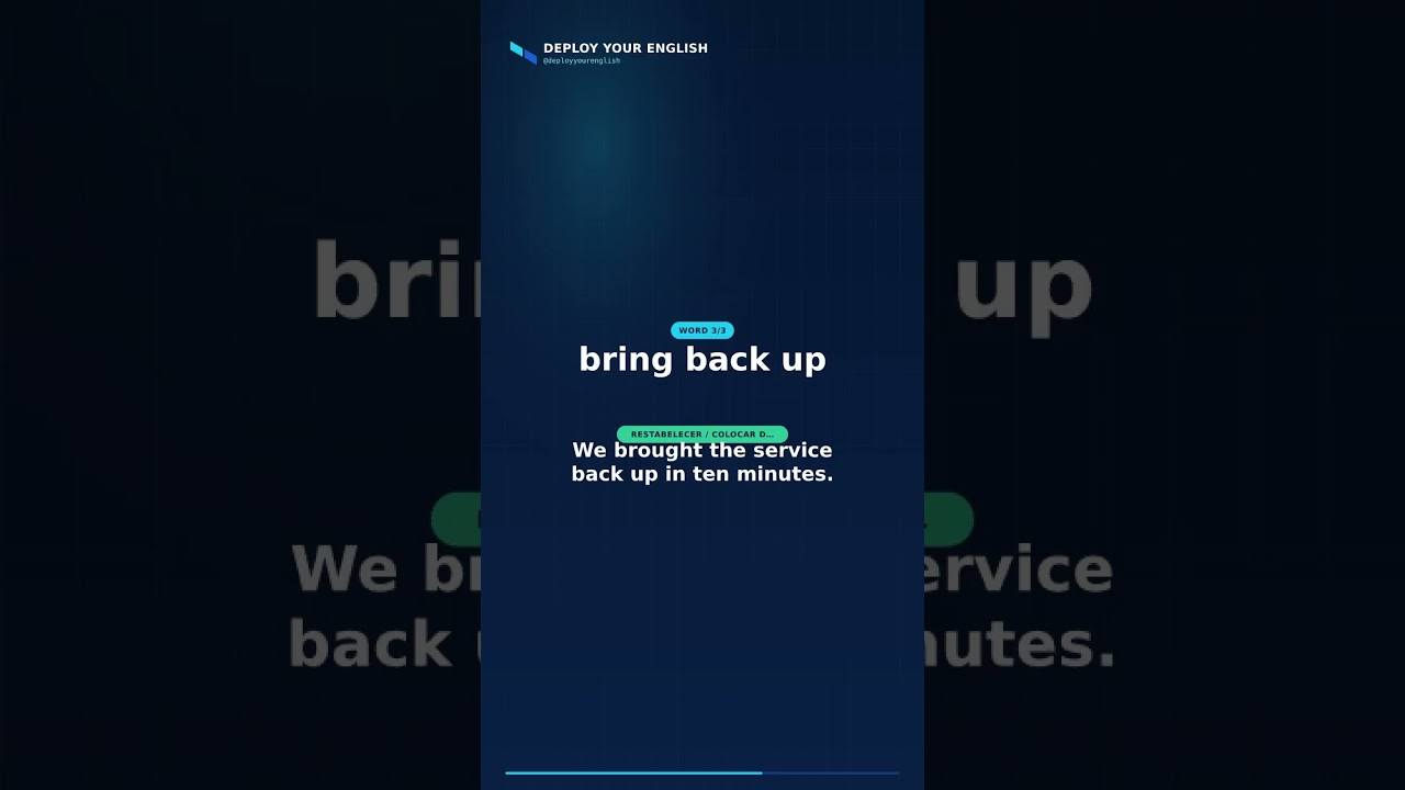 go down, look into, bring back up — English for Devs #Shorts