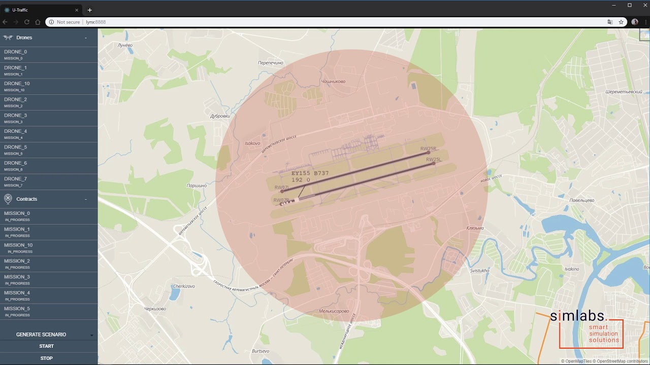 UTM & ATM traffic simulation - YouTube