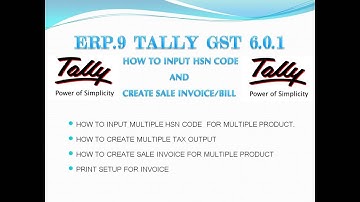 TALLY GST AND HSN CODE INPUT, CREATE SALES BILL AND PRINT SETUP