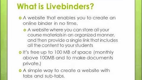 Livebinders Tutorial - part 1:  intro and creating an account
