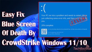 FIXED Blue Screen of Death by CrowdStrike Windows 10/11 [2025] [CrowdStrike Errors] BUG FIX