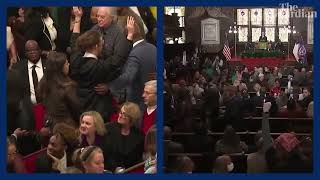 ‘Ceasefire now’： pro-Palestine protesters interrupt Joe Biden’s speech in Charleston