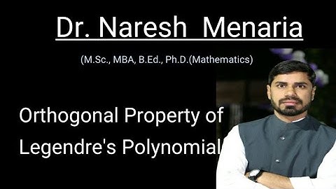 Orthogonal property of Legendre