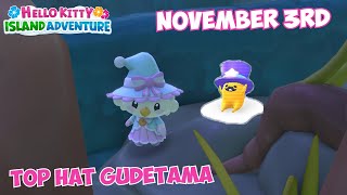 Tophat Gudetama Location November 3Rd 2025 Crafting Plan - Hello Kitty Island Adventure