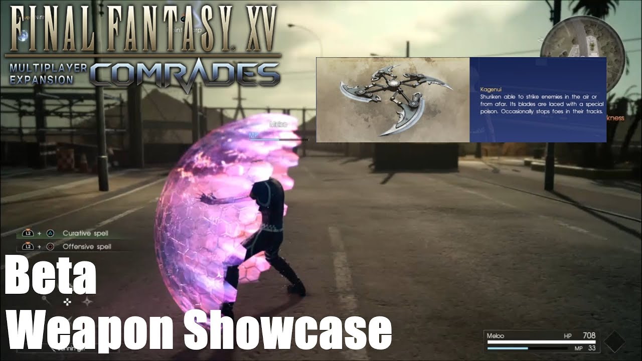 Final Fantasy Xv Comrades Dlc Weapon Type Showcase Multiplayer Beta Ps4 Gameplay Youtube