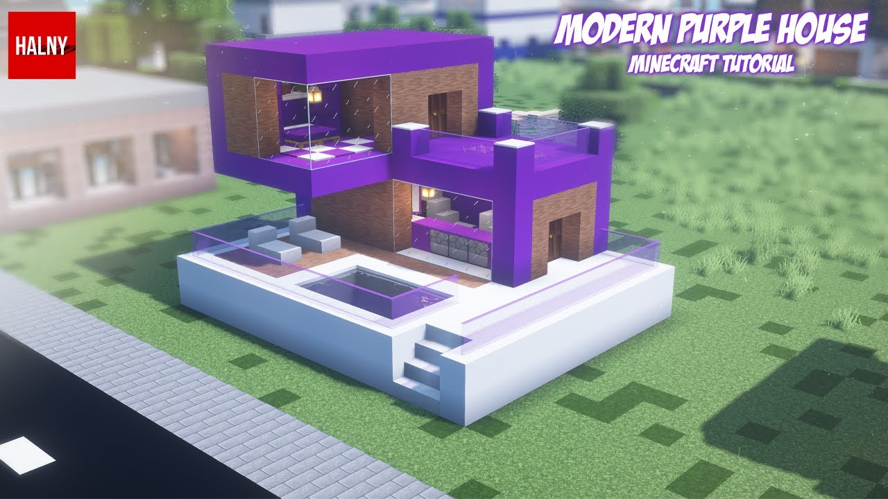 Purple  Minecraft blocks, Minecraft tutorial, Minecraft houses