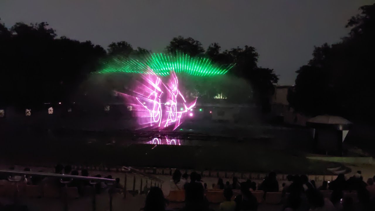 Laser show in lumbini park Hyderabad YouTube