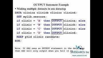 SAS Certification - Combining and Subsetting SAS Datasets