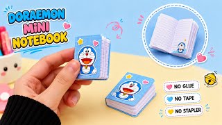 💙Cute Doraemon Mini Notebook 📒😍 |❌No Glue ❌No Tape | How to Make DIY Mini Notebook/Easy Paper Craft