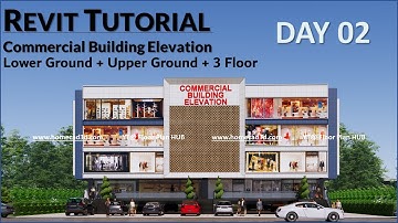Commercial Building Elevation Design in Revit | DAY 02