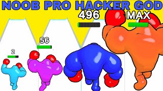 NOOB VS PRO VS HACKER VS GOD in Punchy Race 3D Update