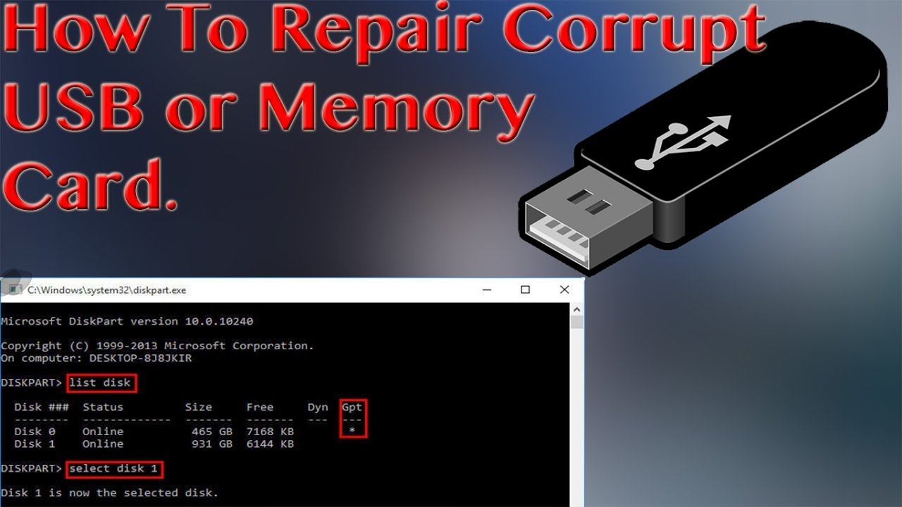 How to Repair USB or SD Card using cmd -