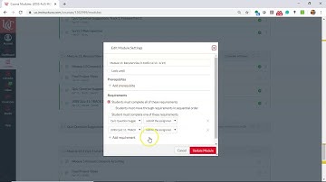 Adaptive Release in Canvas: Make a module, quiz, or assignment conditionally available on another