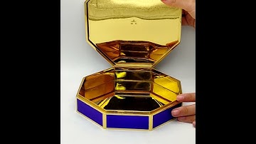 Salimbeni Table Box with Russian Impero Style Ornaments on blue and white enamel