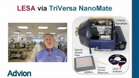 Advion LESA™ (Liquid Extraction Surface Analysis) Video Narrated by Jack Henion